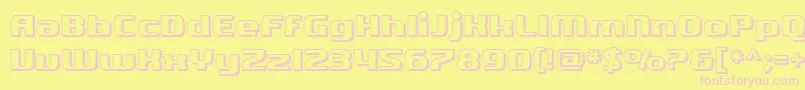 SfQuartziteShaded Font – Pink Fonts on Yellow Background