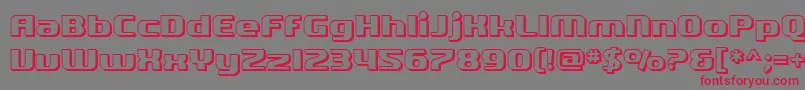 SfQuartziteShaded Font – Red Fonts on Gray Background