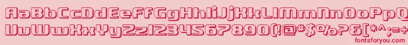 SfQuartziteShaded Font – Red Fonts on Pink Background
