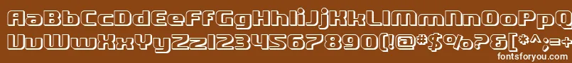 SfQuartziteShaded-Schriftart – Weiße Schriften auf braunem Hintergrund