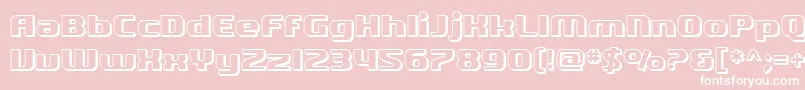 フォントSfQuartziteShaded – ピンクの背景に白い文字