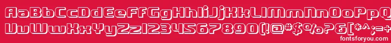 フォントSfQuartziteShaded – 赤い背景に白い文字