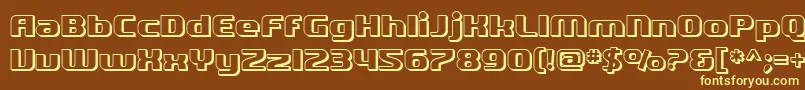 Шрифт SfQuartziteShaded – жёлтые шрифты на коричневом фоне