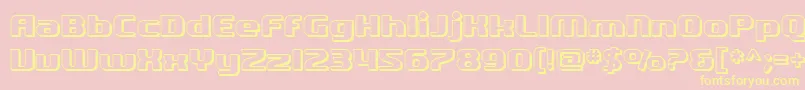 SfQuartziteShaded Font – Yellow Fonts on Pink Background