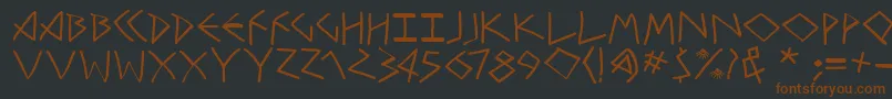 RehaclesMedium Font – Brown Fonts on Black Background