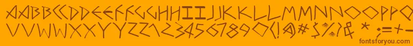 Police RehaclesMedium – polices brunes sur fond orange