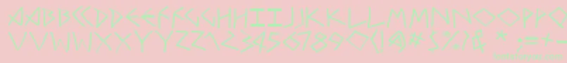 RehaclesMedium Font – Green Fonts on Pink Background