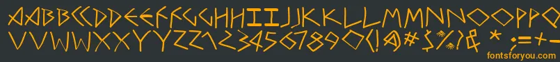 RehaclesMedium Font – Orange Fonts on Black Background
