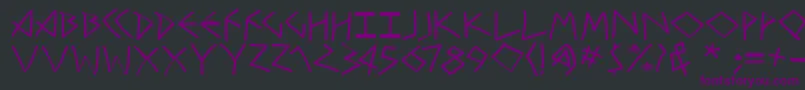 RehaclesMedium Font – Purple Fonts on Black Background