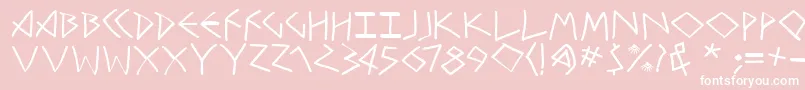 RehaclesMedium Font – White Fonts on Pink Background