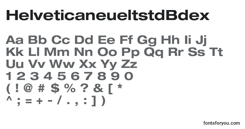 Шрифт HelveticaneueltstdBdex – алфавит, цифры, специальные символы