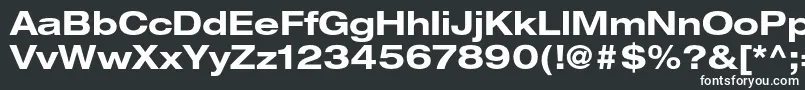 Czcionka HelveticaneueltstdBdex – białe czcionki na czarnym tle