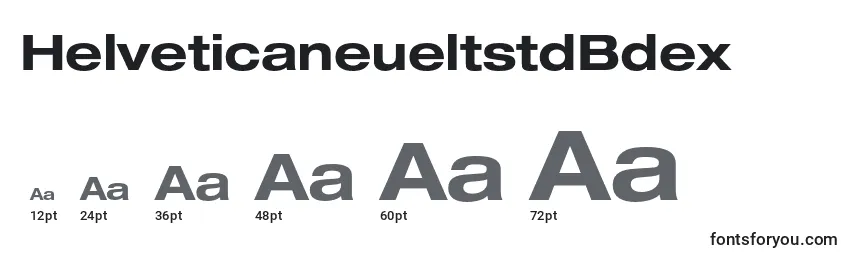 Größen der Schriftart HelveticaneueltstdBdex