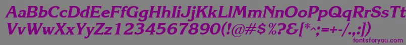 KareliaBoldItalic Font – Purple Fonts on Gray Background