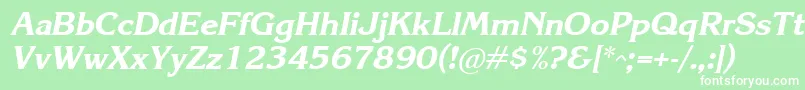 KareliaBoldItalic Font – White Fonts on Green Background