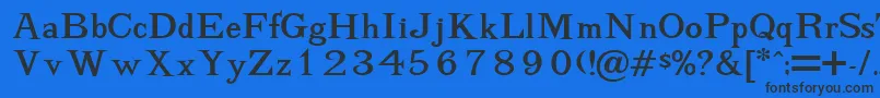 AdhesionRegularDb Font – Black Fonts on Blue Background