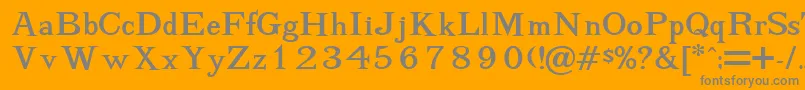 AdhesionRegularDb Font – Gray Fonts on Orange Background