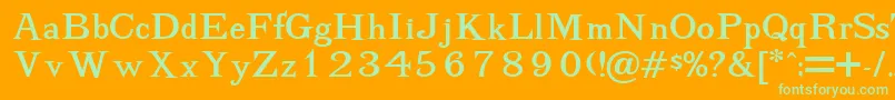 AdhesionRegularDb Font – Green Fonts on Orange Background