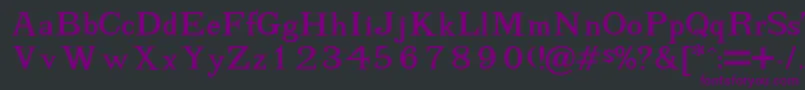 AdhesionRegularDb Font – Purple Fonts on Black Background