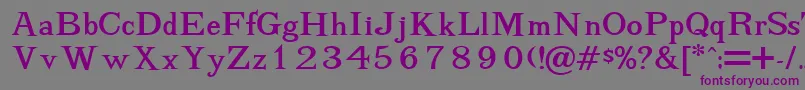 AdhesionRegularDb Font – Purple Fonts on Gray Background