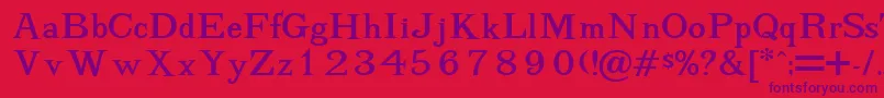 AdhesionRegularDb Font – Purple Fonts on Red Background