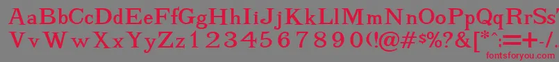 AdhesionRegularDb Font – Red Fonts on Gray Background
