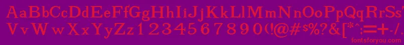 AdhesionRegularDb Font – Red Fonts on Purple Background