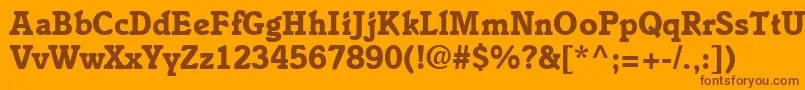IstriamodernblackRegularDb Font – Brown Fonts on Orange Background