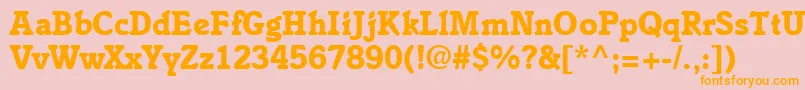 IstriamodernblackRegularDb Font – Orange Fonts on Pink Background