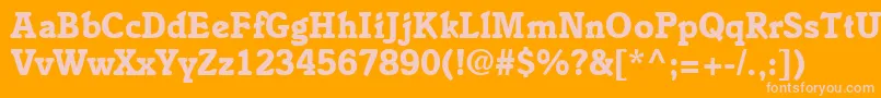 IstriamodernblackRegularDb Font – Pink Fonts on Orange Background