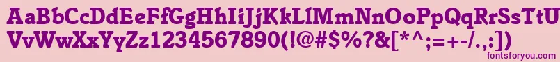 IstriamodernblackRegularDb Font – Purple Fonts on Pink Background