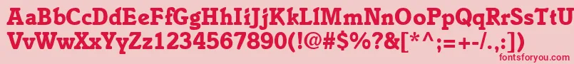 IstriamodernblackRegularDb Font – Red Fonts on Pink Background