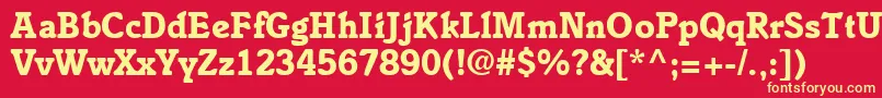 IstriamodernblackRegularDb Font – Yellow Fonts on Red Background