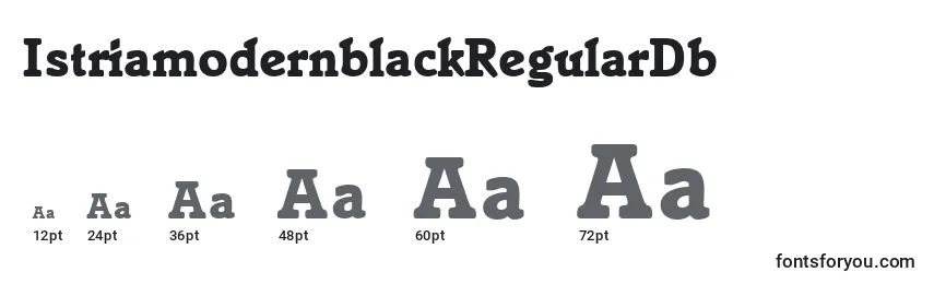 Размеры шрифта IstriamodernblackRegularDb