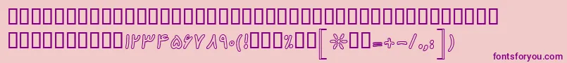 BKamranOutline Font – Purple Fonts on Pink Background