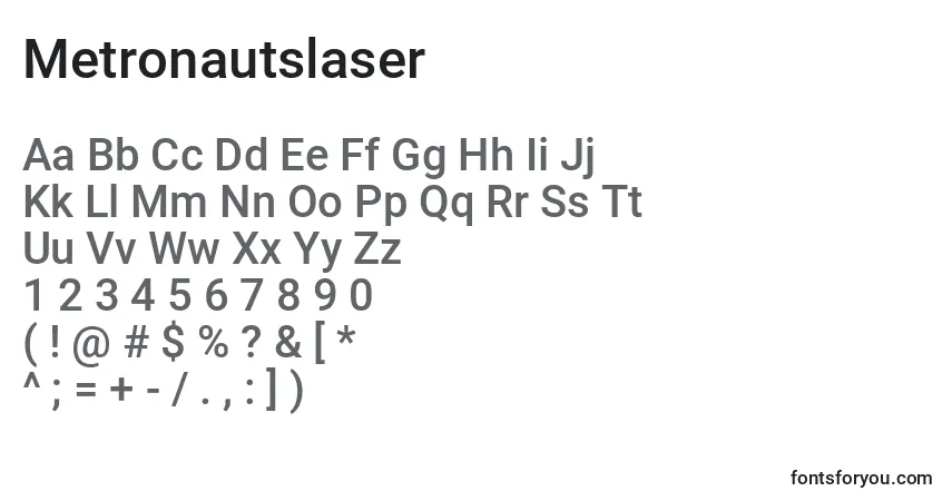 Metronautslaserフォント–アルファベット、数字、特殊文字