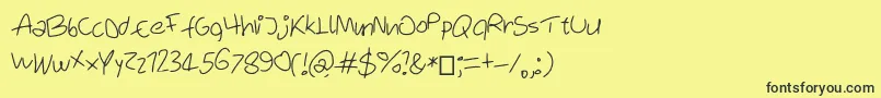 SixteenSecodns Font – Black Fonts on Yellow Background