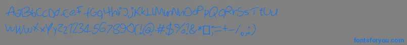 SixteenSecodns Font – Blue Fonts on Gray Background