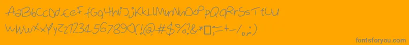 SixteenSecodns Font – Gray Fonts on Orange Background