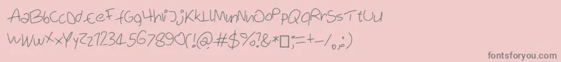 SixteenSecodns-Schriftart – Graue Schriften auf rosa Hintergrund