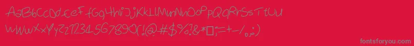 SixteenSecodns Font – Gray Fonts on Red Background