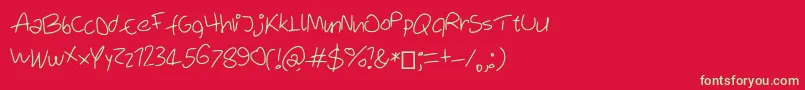 Шрифт SixteenSecodns – зелёные шрифты на красном фоне