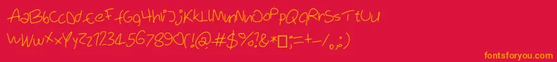 SixteenSecodns Font – Orange Fonts on Red Background