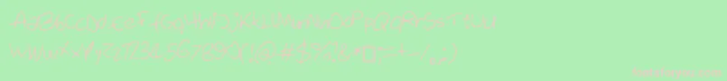 SixteenSecodns Font – Pink Fonts on Green Background