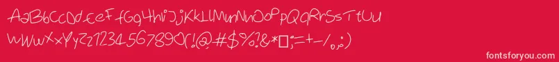 フォントSixteenSecodns – 赤い背景にピンクのフォント