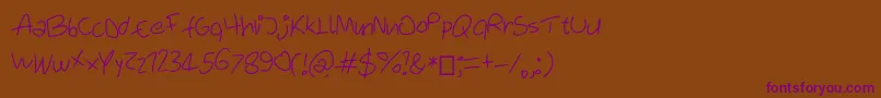 SixteenSecodns Font – Purple Fonts on Brown Background
