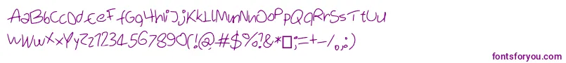 SixteenSecodns Font – Purple Fonts on White Background