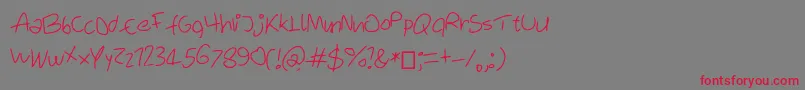 SixteenSecodns Font – Red Fonts on Gray Background