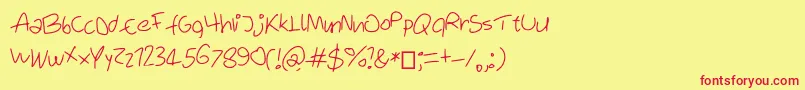 SixteenSecodns Font – Red Fonts on Yellow Background