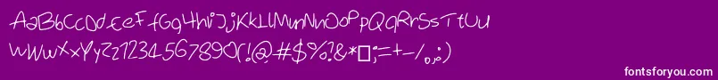 SixteenSecodns Font – White Fonts on Purple Background